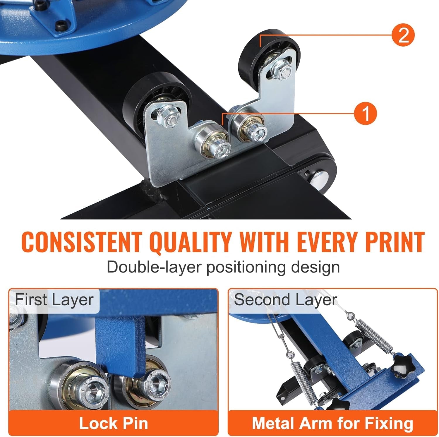 Screen Printing Machine, 4 Color 1 Station 360° Rotable Silk Screen Printing Press, 21.2X17.7In / 54X45Cm Screen Printing Press, Double-Layer Positioning Pallet for T-Shirt DIY Printing