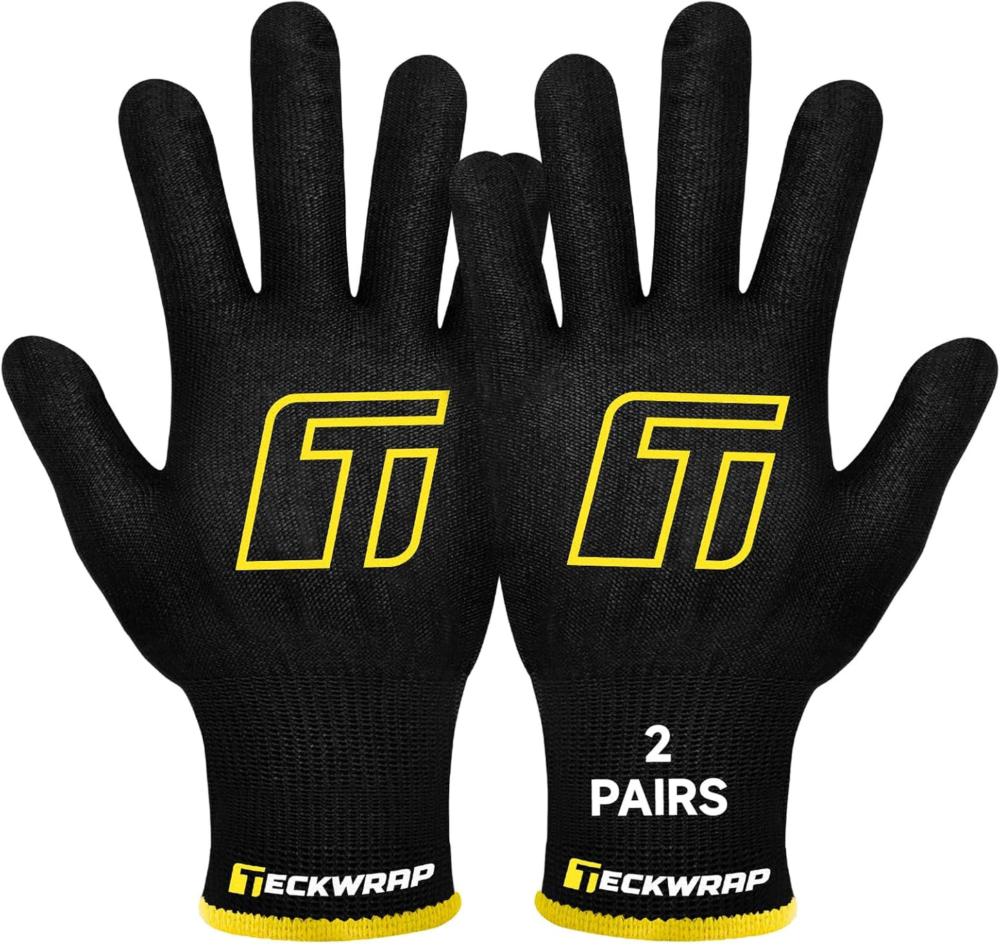 Vinyl Wrap Gloves 2 Pairs XL Black Cut Resistant Work Gloves for Car Wrapping Window Tinting Level 3 Protection Flexible Fit for Installers