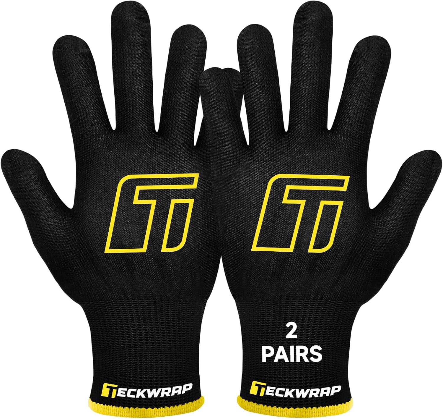 Vinyl Wrap Gloves 2 Pairs XL Black Cut Resistant Work Gloves for Car Wrapping Window Tinting Level 3 Protection Flexible Fit for Installers