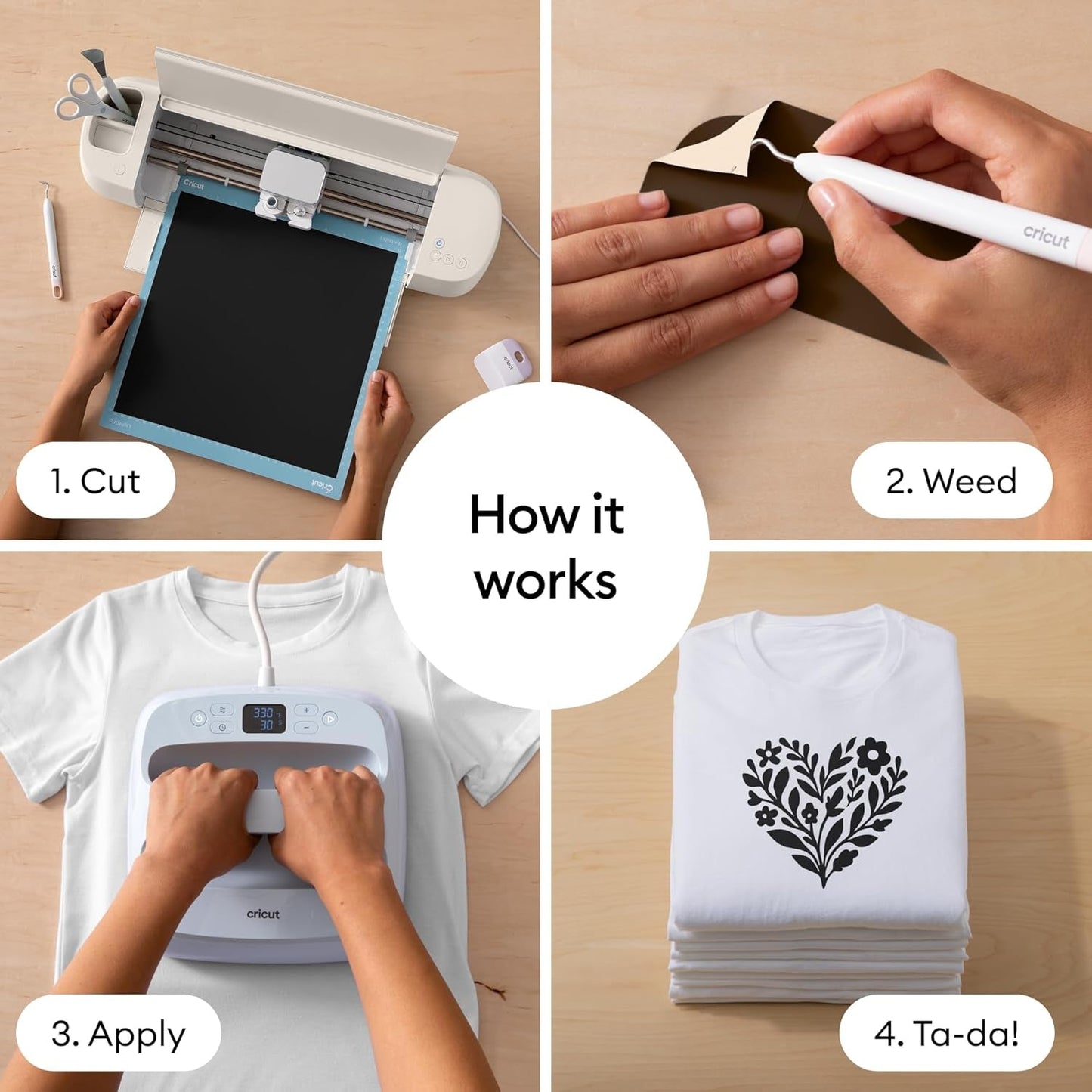Cricut® Infusible Ink® Transfer Sheets, Black (3 Ct) - 12 X 12In - Comes with Butcher Paper - Personalize T-Shirts, Coasters, Baby Bodysuits, Tote Bags, & More