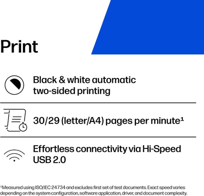 HP Laserjet M209D Laser Printer, Black and White, Automatic Duplex, Wired Connection Only (USB Cable Included), Best-For-Home Office (8J9L0F)
