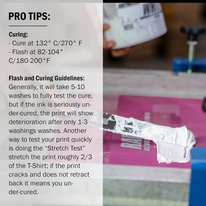 Rapid Cure® Screen Printing Ink White (Pint - 16Oz.) - Plastisol Ink for Screen Printing, Fast Curing Fabric Paint - ®, USA Made