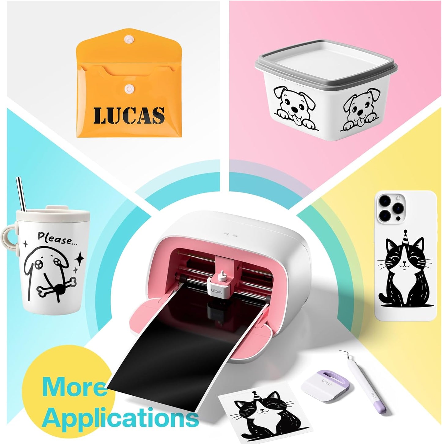 5.5" X 12" Smart Permanent Vinyl - 30 Sheet Black Vinyl Compatible with Cricut Joy, Removable Adhesive Vinyl for Party Decor, Label Making and Home Crafting, Accessories