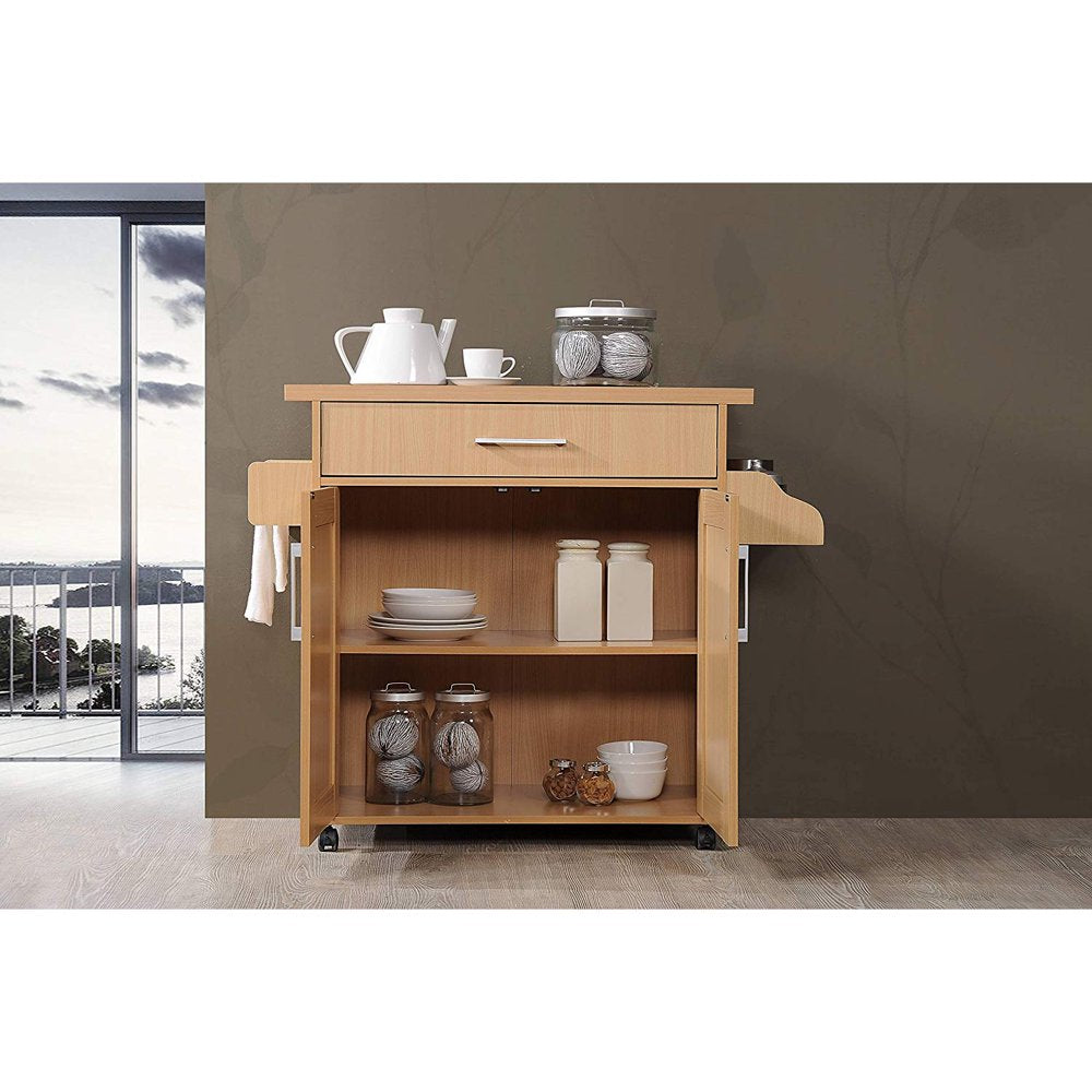 Modern Indoor Furniture Kitchen Island with Spice Rack plus Towel Holder