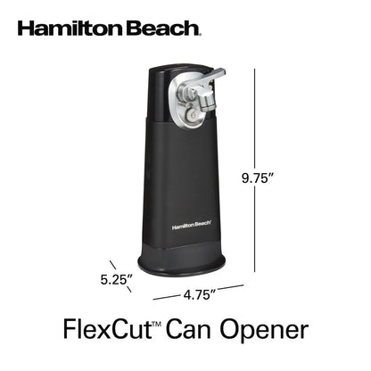 Flexcut Electric Can Opener, Cordless, Black with Chrome Accents, Model 76611