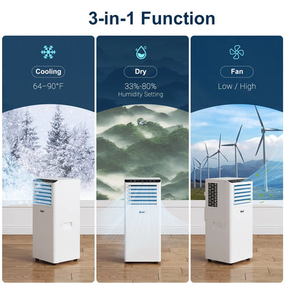 8000 BTU ASHRAE Portable Air Conditioner for Room, Cools up to 175 Sq. Ft.(5100Btu SACC)