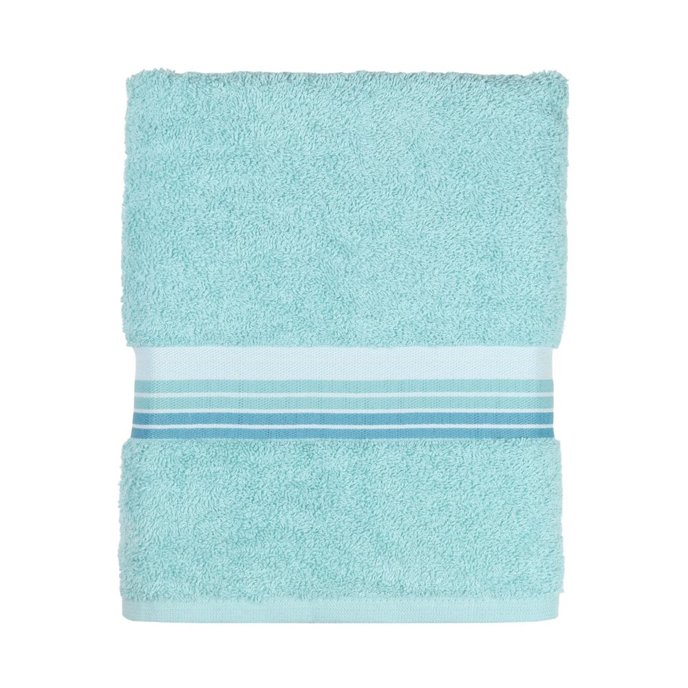 Ombre Stripe Bath Towel, Clearly Aqua