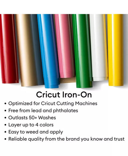 Premium Iron-On Rainbow Rolls Bundle - Bulk Multi-Colored Rainbow HTV