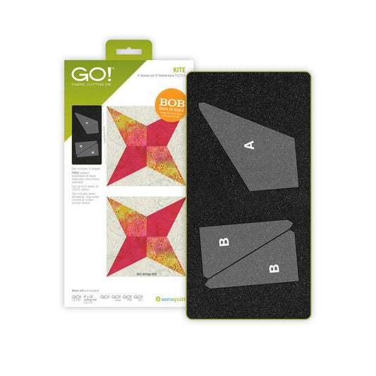 GO! Kite-4" Finished Block on Board Fabric Cutting Die