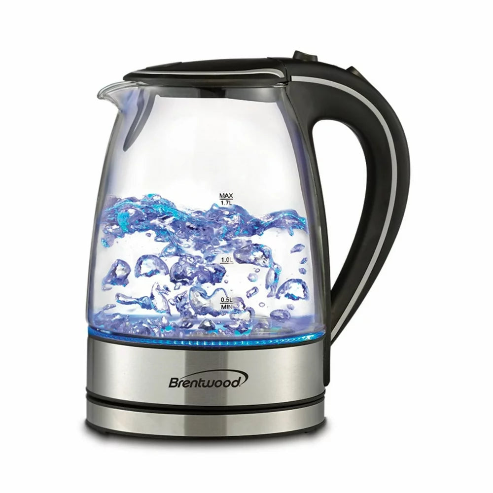 KT-1900BK 1.7L Cordless Glass Electric Kettle, Black