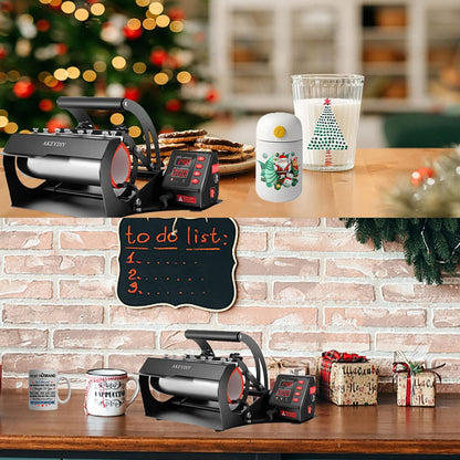 AKEYDIY Tumbler Heat Press 30Oz 20Oz 16Oz Sublimation Tumblers Press Straight Skinny Tumbler Cup Press Glass Jar Cans,Tumbler Mug Heat Press Machine 20 and 30Oz 11-16Oz DIY Heat Transfer Press Vinyl