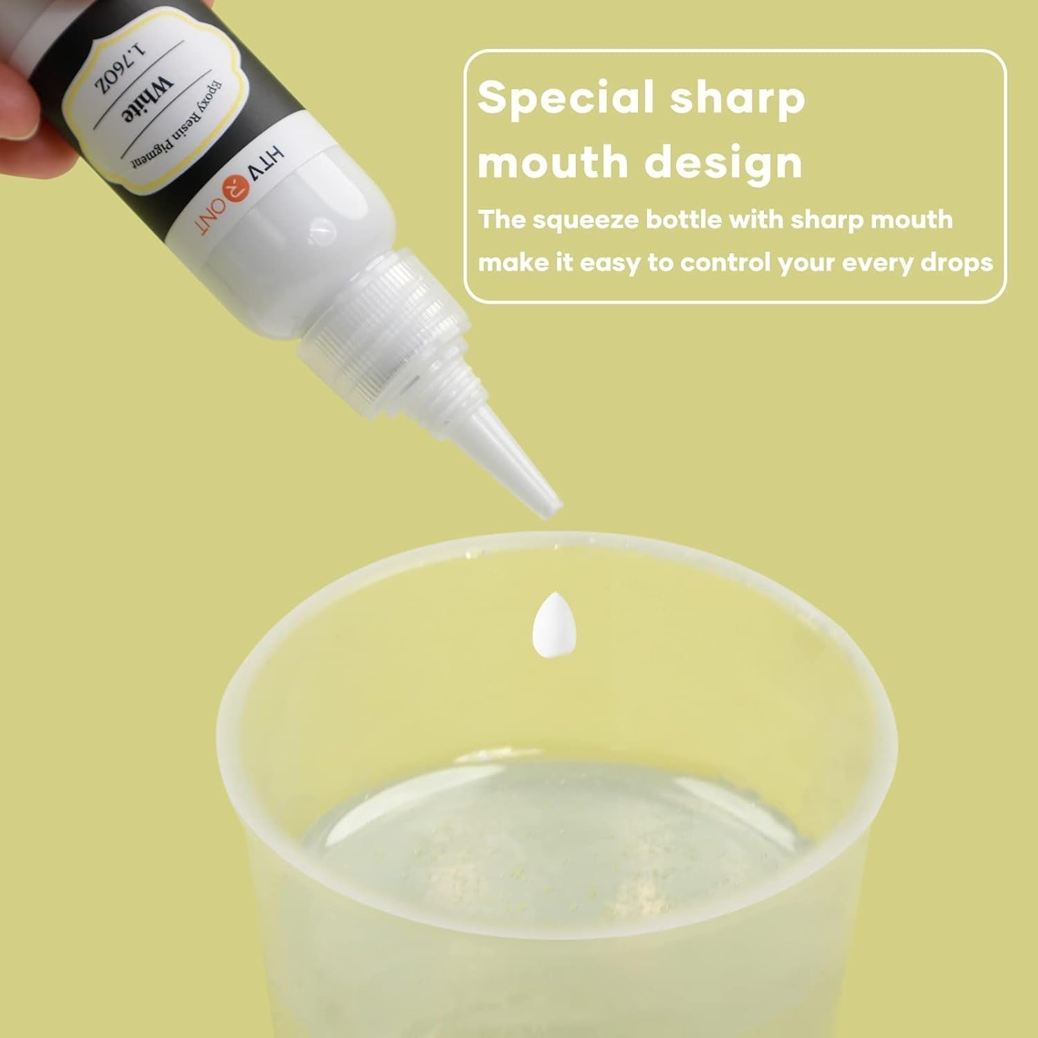 White Resin Pigment Paste - 1.76Oz/50Ml Higher Concentrated & Easy to Mix White Epoxy Dye Pigment for Resin Coloring, Ocean Waves and Water Effects