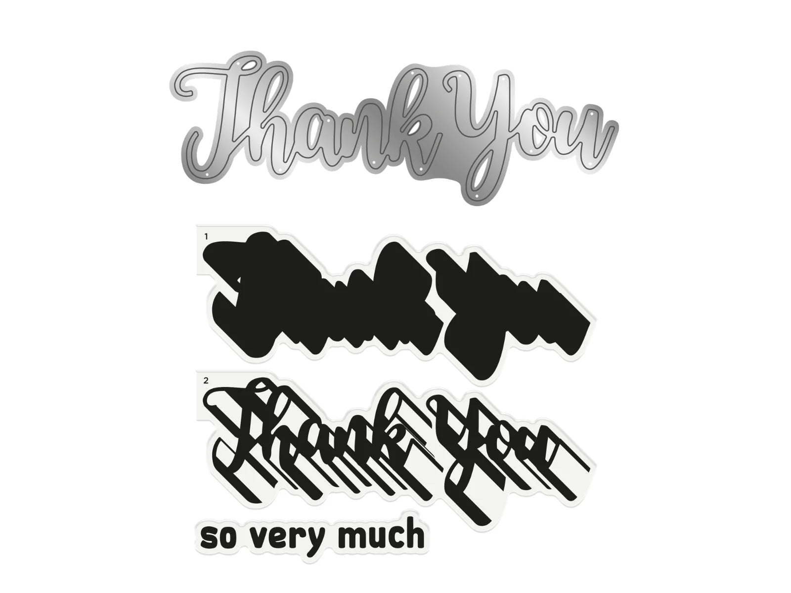 Gemini - Stamp & Die - Thank You so Very Much