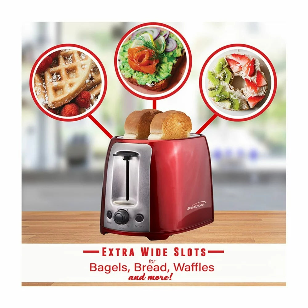 Cool Touch 2-Slice Extra Wide Slot Toaster - Red