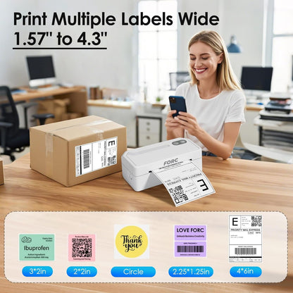 Shipping Label Printer,4X6 Thermal Label Printer for Small Business & Office Package,Compatible with Android, Ios, Windows and Mac, Widely Used for Amazon,Ups,Etsy,Usps