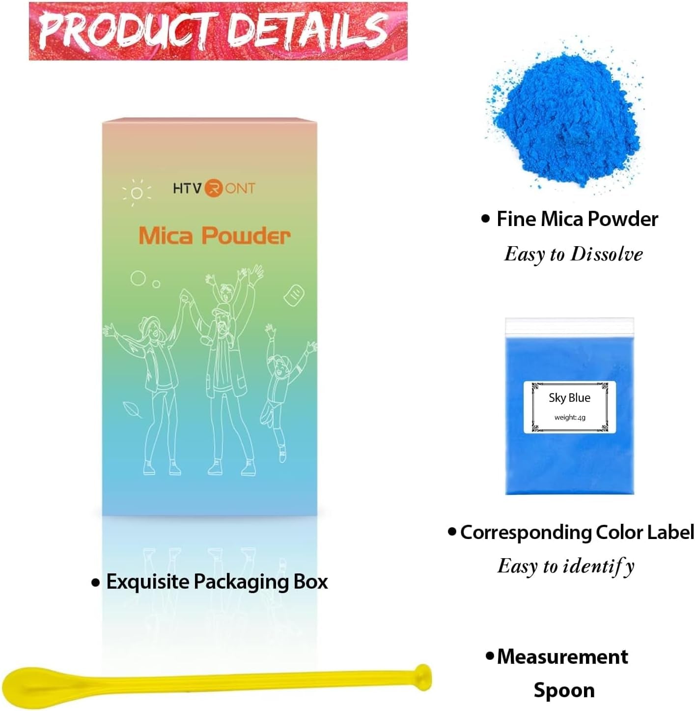 Mica Powder for Epoxy Resin 104 G - 26 Colors Shimmery Pigment Powder - Easy to Mix & Natural for Soap Making, Lip Gloss, Bath Bombs