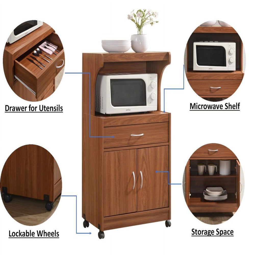 Modern Indoor Furniture Microwave Kitchen Cart