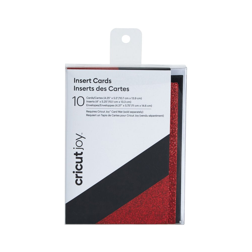 Joy™ Insert Cards, Black/Red Glitter - A2