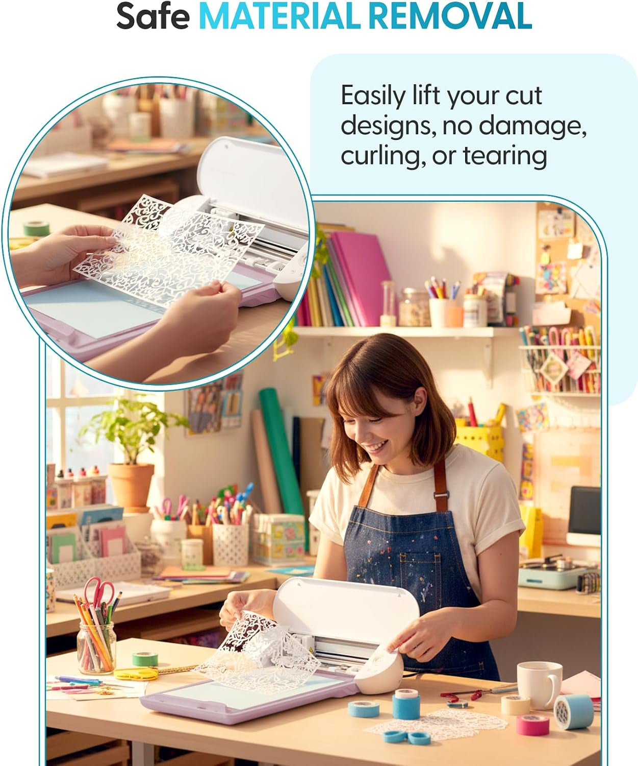 America Electrostatic Cutting Mat for Use with Cameo 5 and Cameo 5 plus Models - 12 X 12 (Matte Pink)