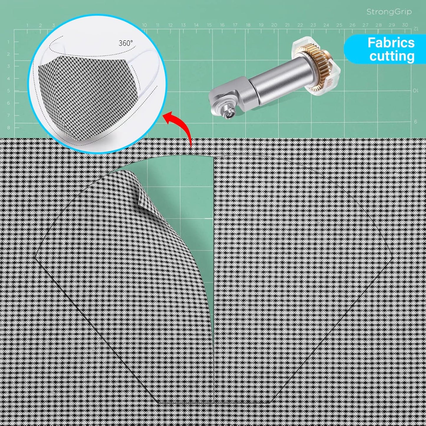 Rotary Blade+Drive Housing Works for Maker 4/Maker 3/Maker, Maker Accessories for Cardstock, Foil Poster, Kraft Board, Fabric, Quilting Squares, Sewing Projects, Custom Cards-Diy Craft Projects