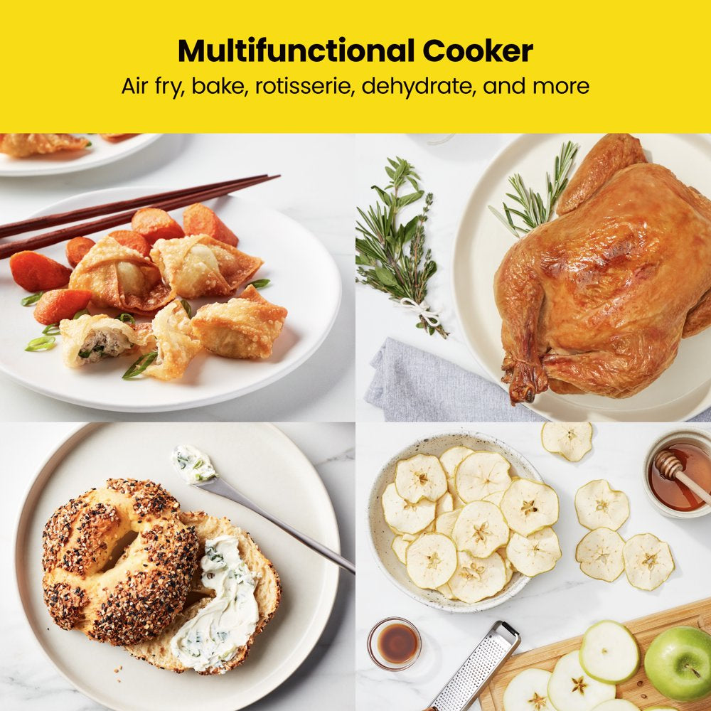 Multifunctional Digital Air Fryer+ Rotisserie, Fry, Roast & Bake, 17 Presets, XL 10L, Black