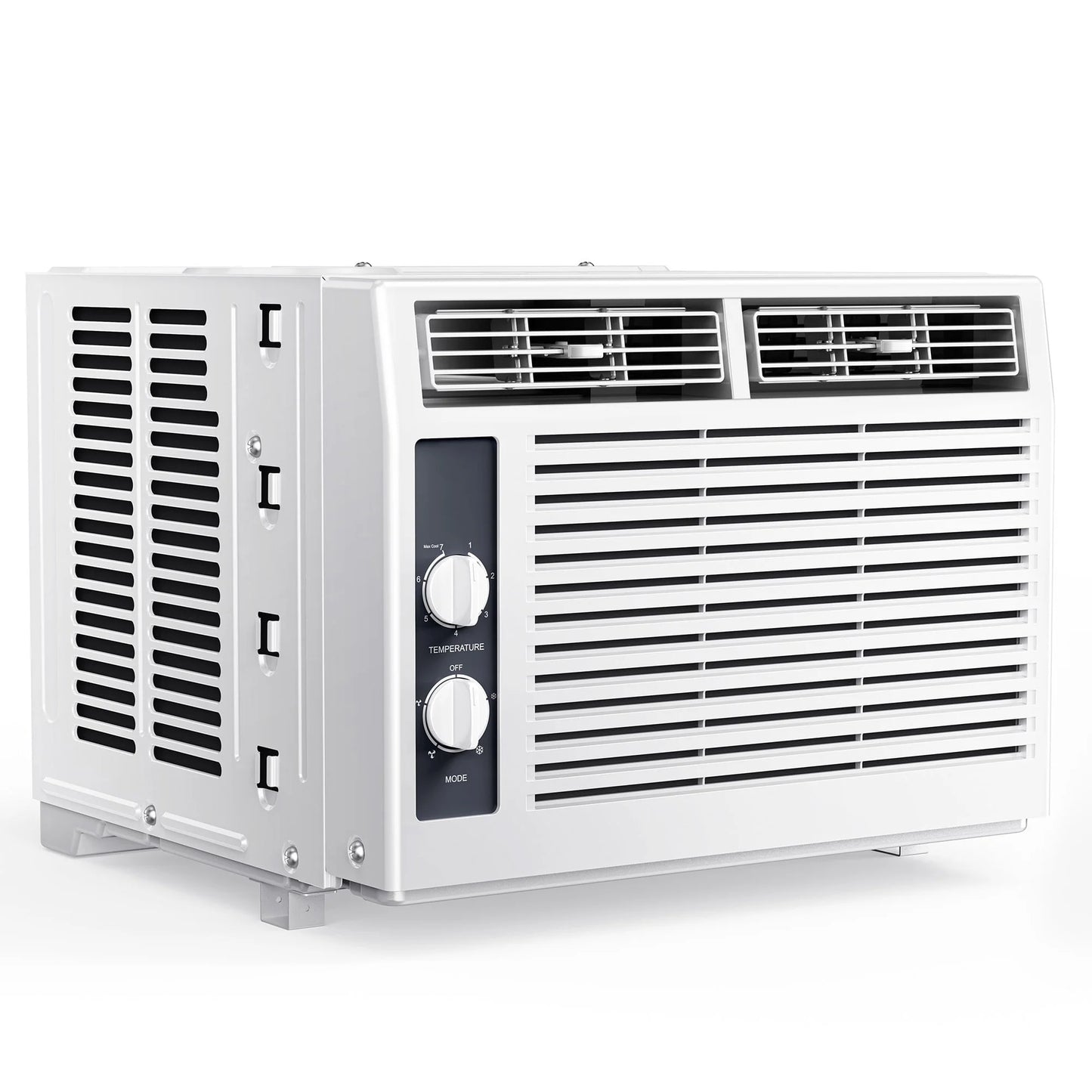 5,000 BTU Window Air Conditioner, Cools up to 150 Sq Ft, Knob,2 Cooling Modes,Without Remote Control, White