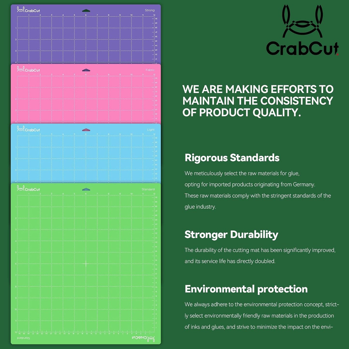 Cutting Mats for Cricut Maker 4/Explore 4/Maker 3/Explore 3/Explore Air 2 12X24 Inch 3Pack Variety Durable Long Lasting Standard Stickness Replacement Cut Mat for Cricut/Siser Juliet Romeo