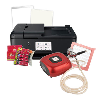 Ink4Cakes edible printer Elite ADF Airbrush Bundle - Red Edition