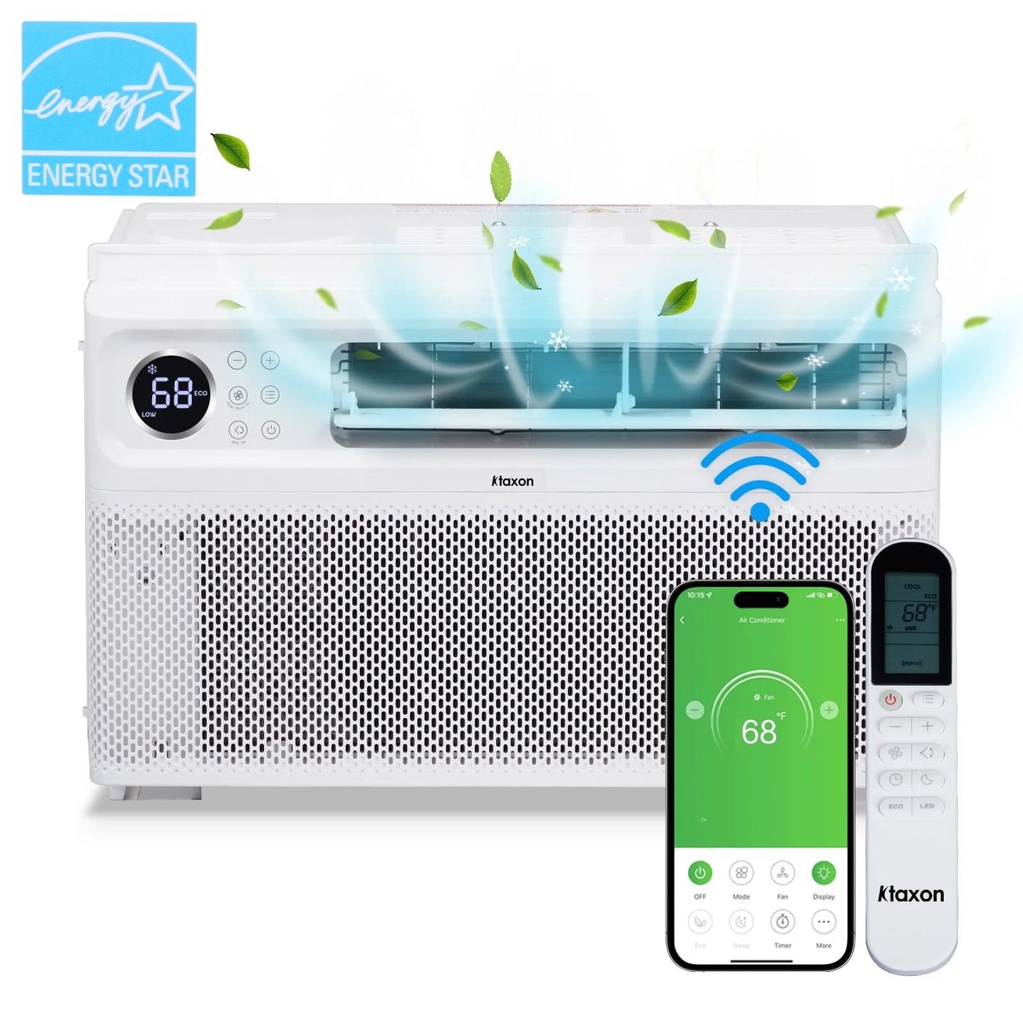 Energy Star 12000 BTU Inverter Window Air Conditioner, Energy-Saving Window AC Unit with APP & Voice Control, Ultra Quiet & Easy Installtion Design, Work with Alexa/Google Assistant