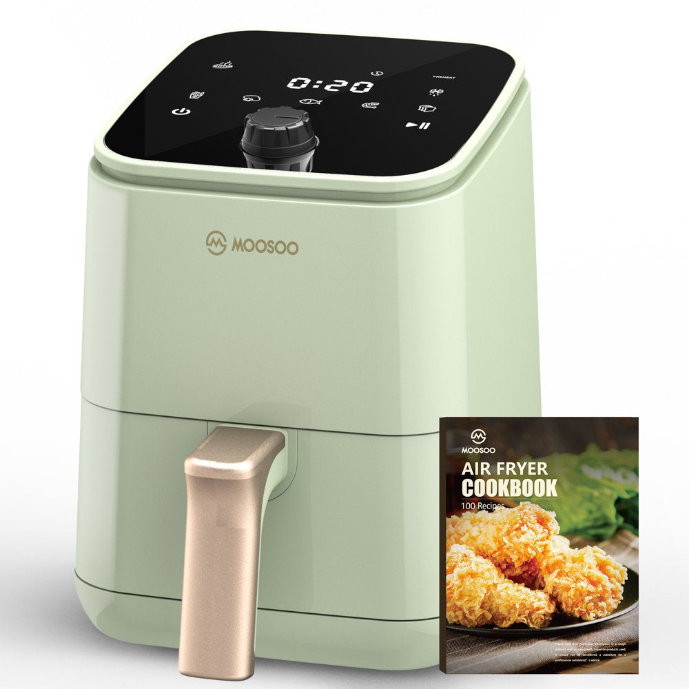 2 Quart Air Fryer, Digital Touchscreen with 8 Presets, ETL Certified Small Compact Air Fryers Oven Oilless Cooker for Quick Healthy Meals, Green