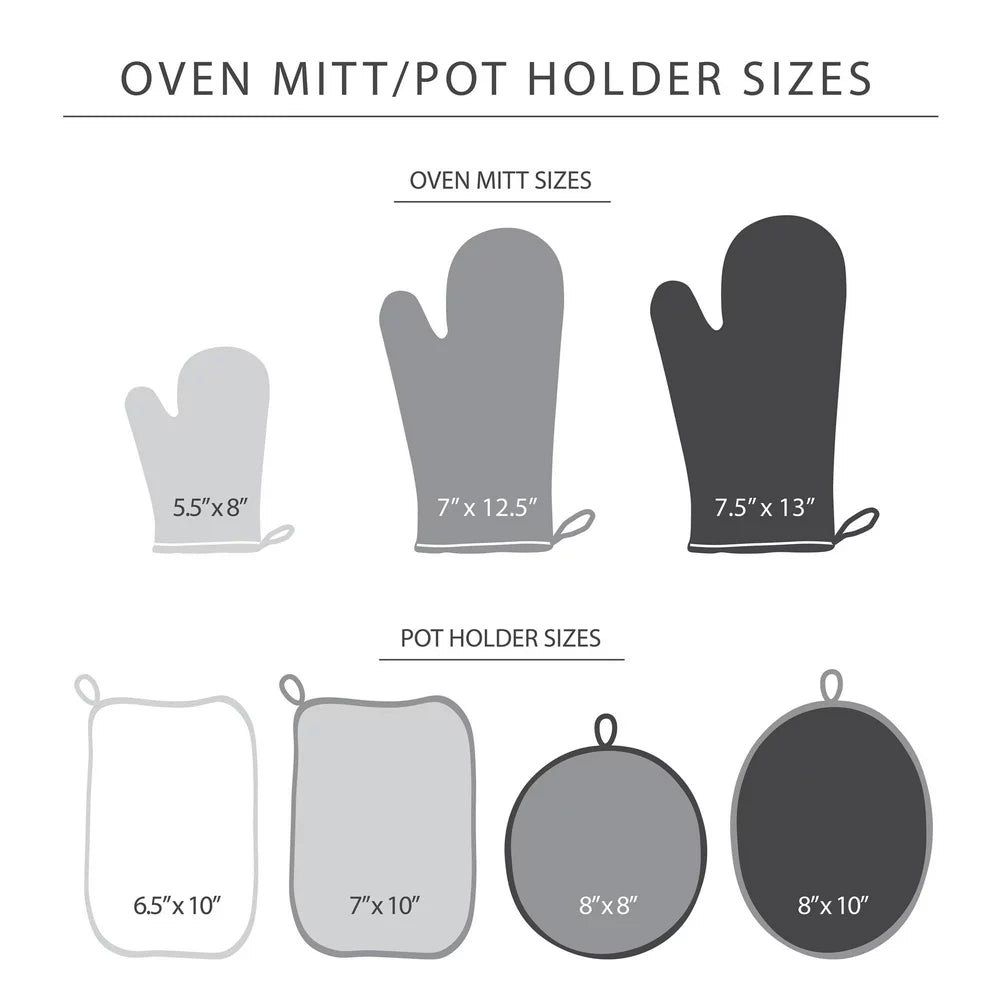 Beacon Oven Mitt Set, Cool Grey/Frost Grey, 5.75"X13", Set of 2