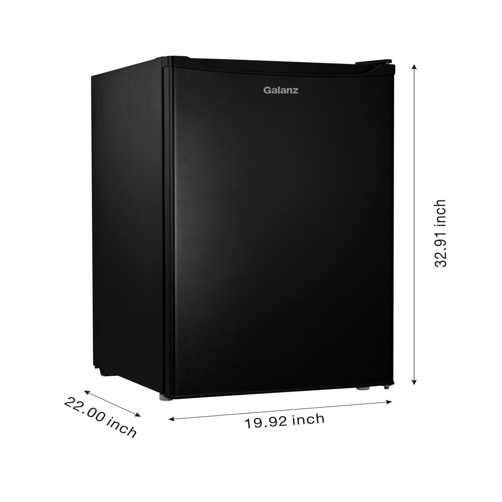 4.3 Cu Ft Single Door Mini Fridge, Black Estar, New