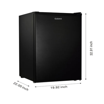 4.3 Cu Ft Single Door Mini Fridge, Black Estar, New