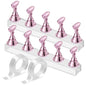 Etercycle Nail Stand Acrylic Nail Art Display Stand Practice Nail Holder for Painting Nails Magnetic Practice Stands with Double-Sided Tape for DIY Salon Supplies (Pink)