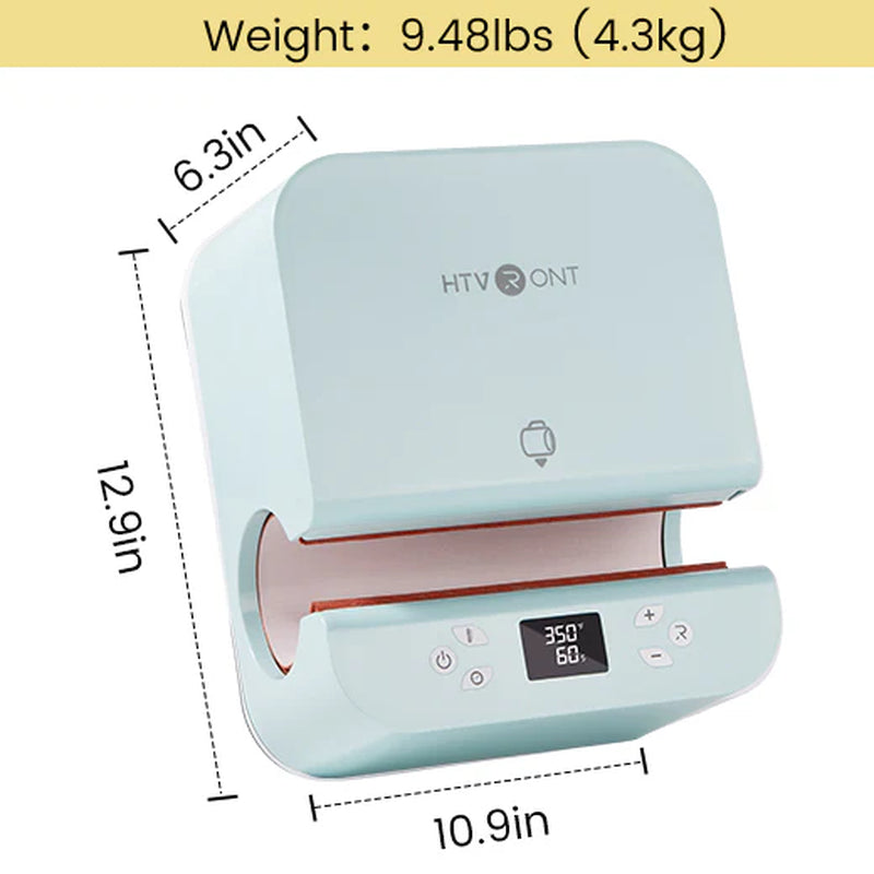 HTVRONT Auto+Tumbler Heat Press Machine + Materials Bundle