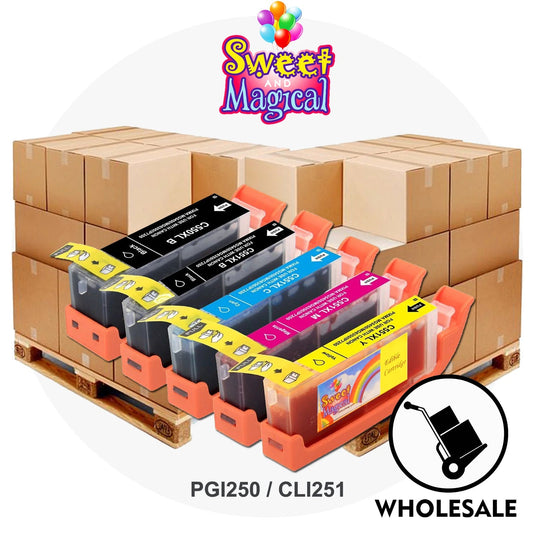 Edible Ink Cartridge for Canon PGI-250 / CLI-251 (5-Pack) - Box of 12 Set