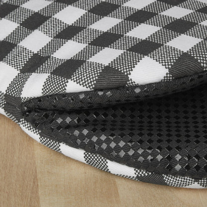 Gingham Mini Oven Mitt Set, Onyx Black, 5.5"X8", Set of 2