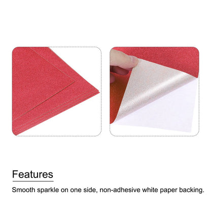 20 Sheets Glitter Cardstock Paper 7.8 Inch X 11.8 Inch 10 Colors, 80Gsm