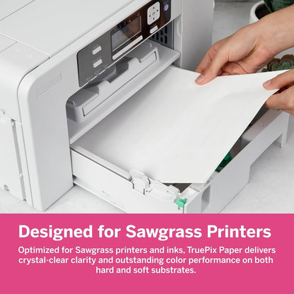 Sawgrass Truepix Sublimation Paper - 8.5 X 11 Inches, 100 Sheets, Heat Transfer Paper for SG500 & SG1000 Sublimation Printers - Works on Hard & Soft Substrates - Vivid Colors