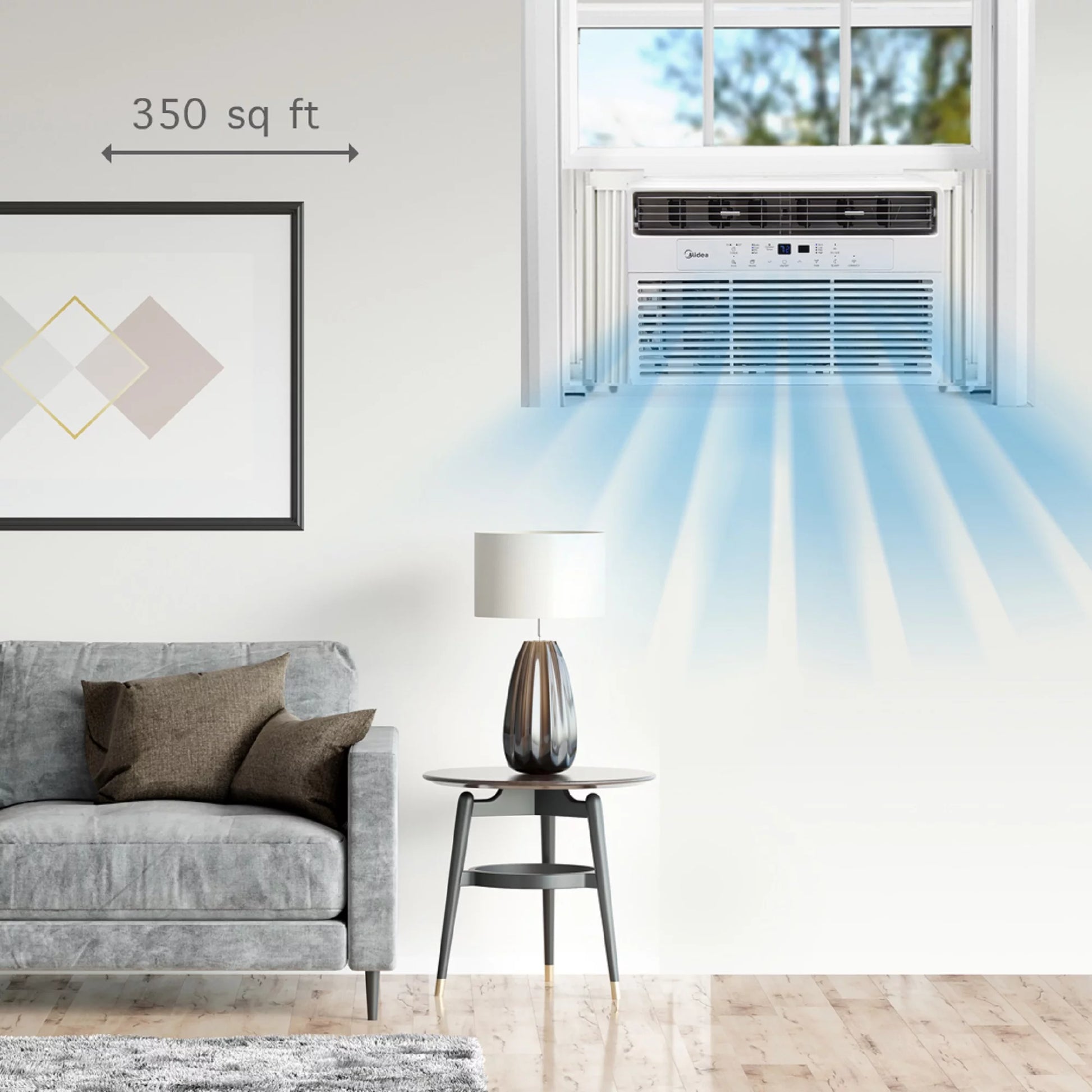 10,000 BTU 115V Smart Window Air Conditioner with Comfort Sense Remote, White, MAW10S1WWT-T, New