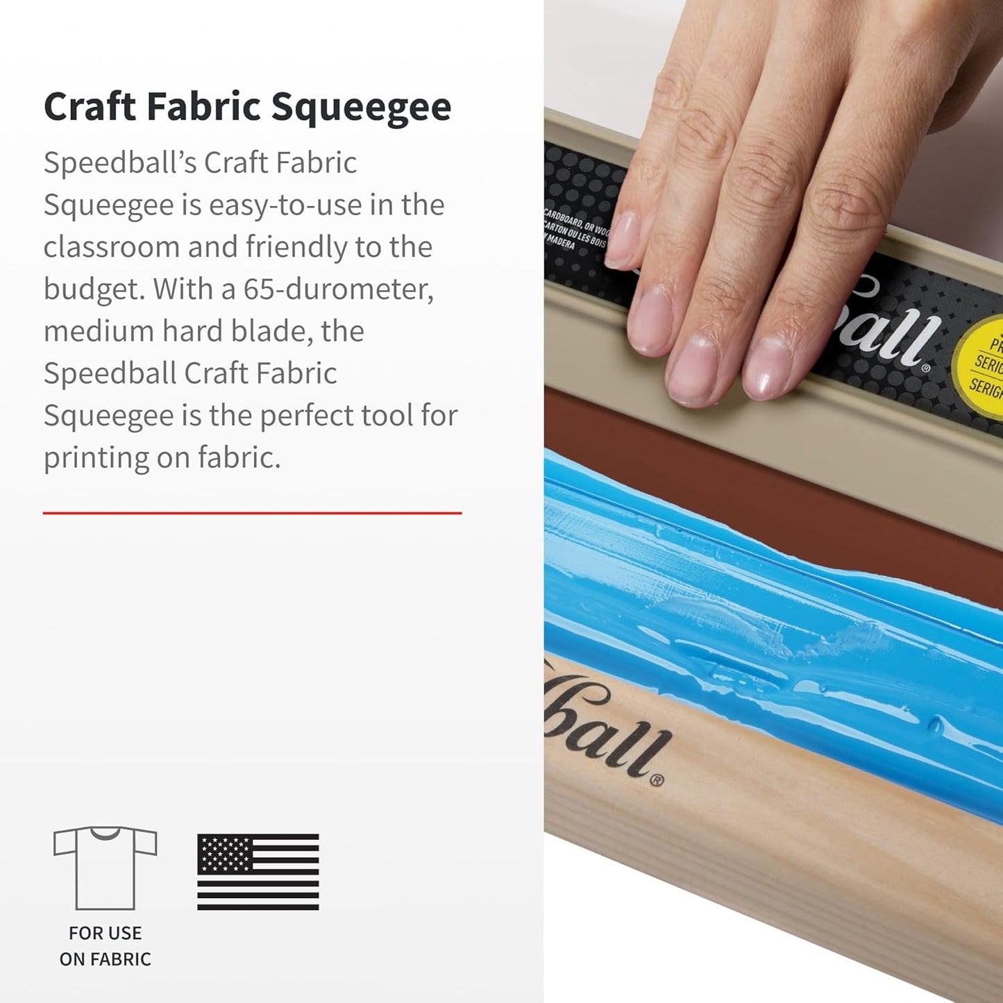 Craft Fabric Squeegee, 9-Inch for Silk Screen Printing