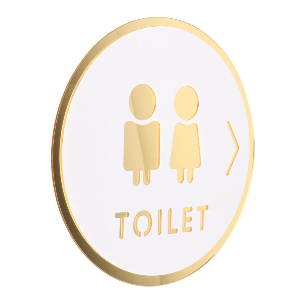 Toilet Door Sign Bathroom Sign Acrylic Pictogram Toilet Symbol Bathroom Door Signage Restroom Sign for Commercial Public Place Store Mall Style B