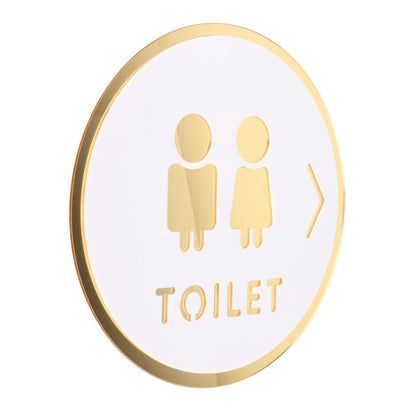 Toilet Door Sign Bathroom Sign Acrylic Pictogram Toilet Symbol Bathroom Door Signage Restroom Sign for Commercial Public Place Store Mall Style B