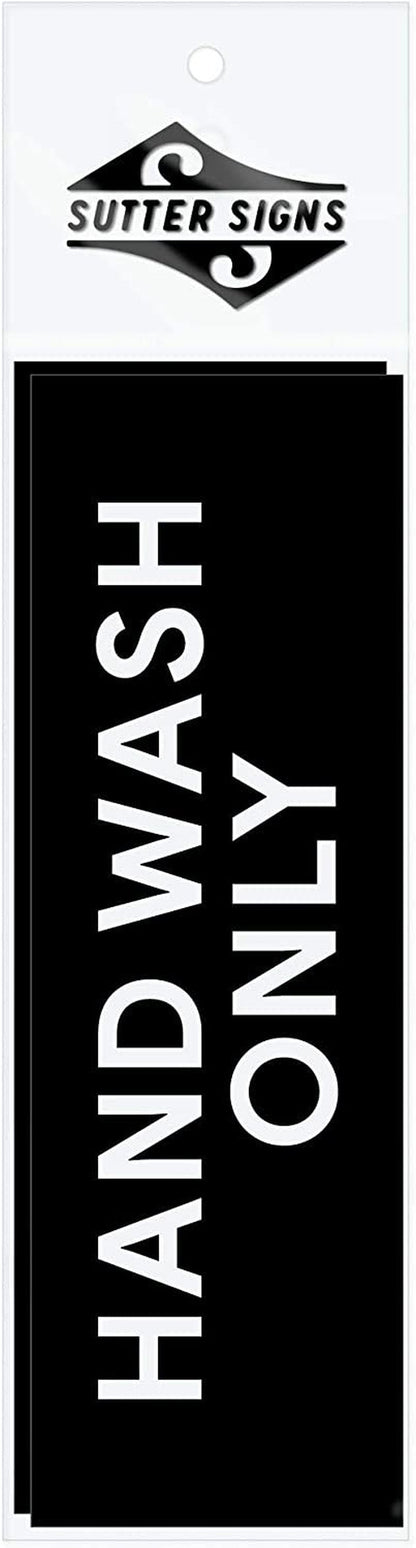 Hand Wash Only Sticker Signs | Workplace Hygiene Reminder for Restaurants, Commercial Kitchens, Hospitals, Clinics, and Medical Facilities (Pack of 2)