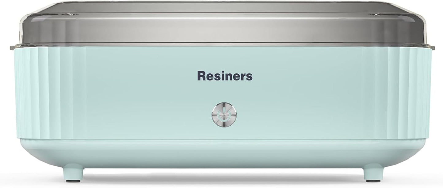 Resin Curing Machine with Larger Tray for Resin Starter, Cure Air, Auto Curing 2H Resin Supplies, Resin Dryer Curing Station for Epoxy Resin Molds Art Craft Casting, Mint Green (Patented)