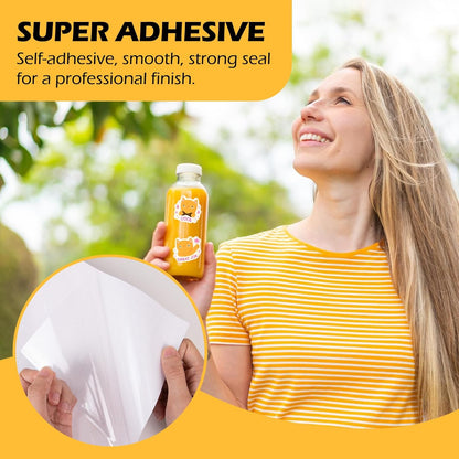 Glossy Laminating Sheets Clear Laminate Sheets for Inkjet Printable Vinyl Sticker Paper Transfer Paper 8.26" X 11.69" A4 56Pcs Clear Contact Paper for Scrap-Booking Photo Paper