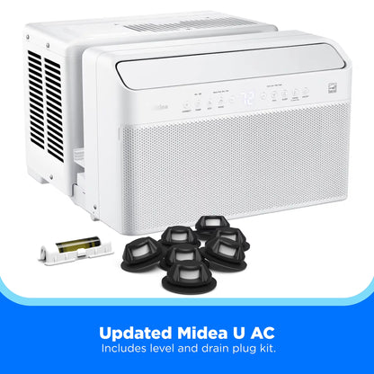 12,000 BTU Smart Inverter U-Shaped Window Air Conditioner, Energy Efficient Quiet AC Unit, Wi-Fi Enabled – White