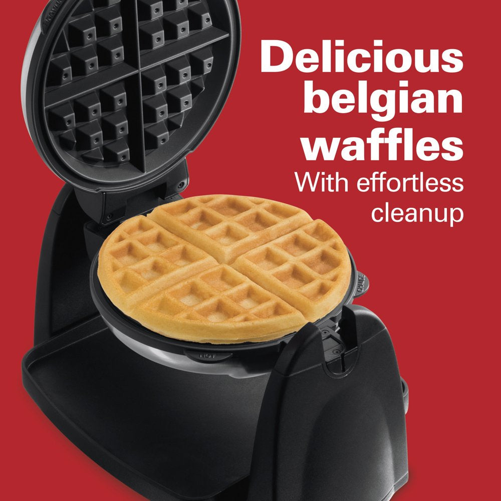 Flip Belgian Waffle Maker with Removable Non-Stick Plates, Stainless Steel, 26030