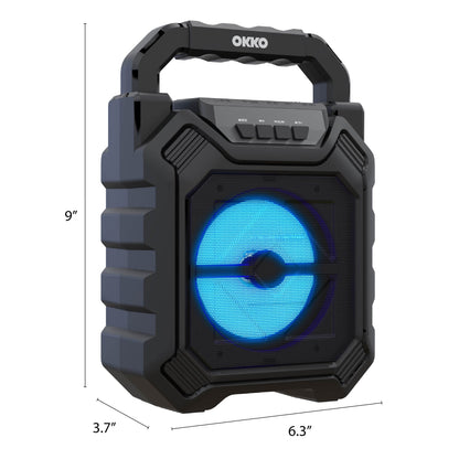 Soundboost Portable Bluetooth Speaker, Color-Changing Wireless Speaker with 5W Sound Output and LED Display, Black