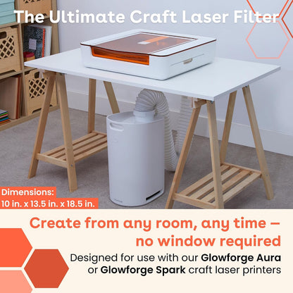 Glowforge Spark Laser Engraver Machine with the Craft Laser Filter and Proofgrade Essentials Bundle